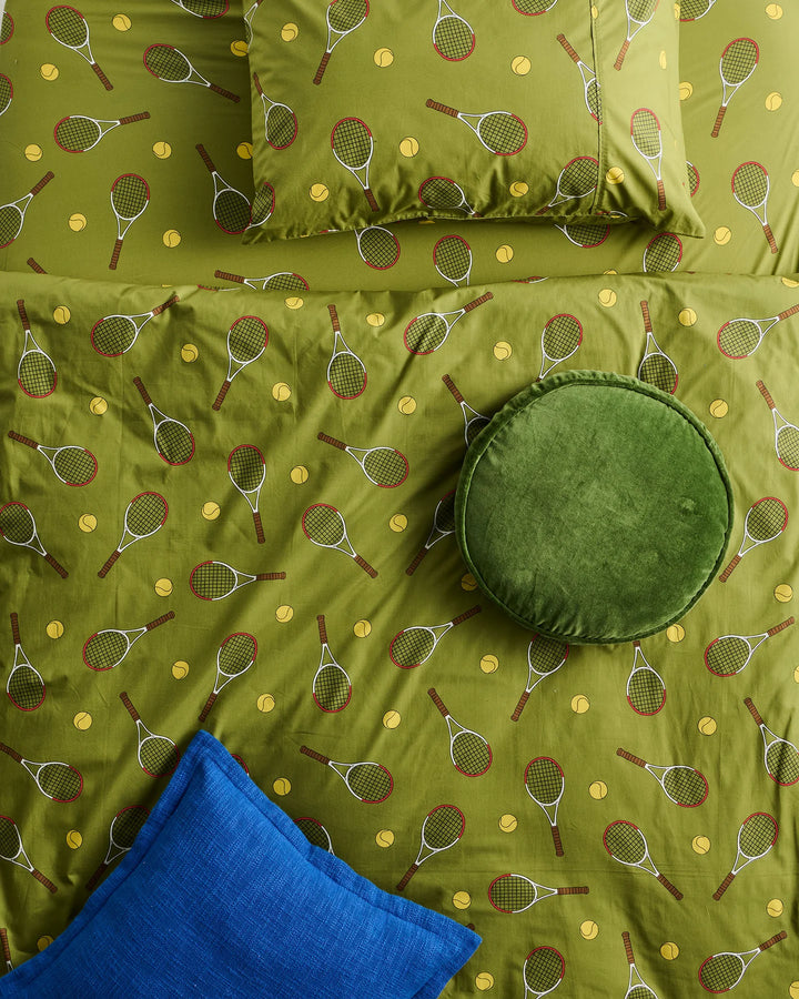 Kip & Co Campsite Velvet Pea Cushion