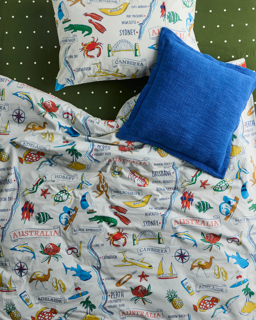 Kip & Co Sunset Ultramarine Woven Cushion