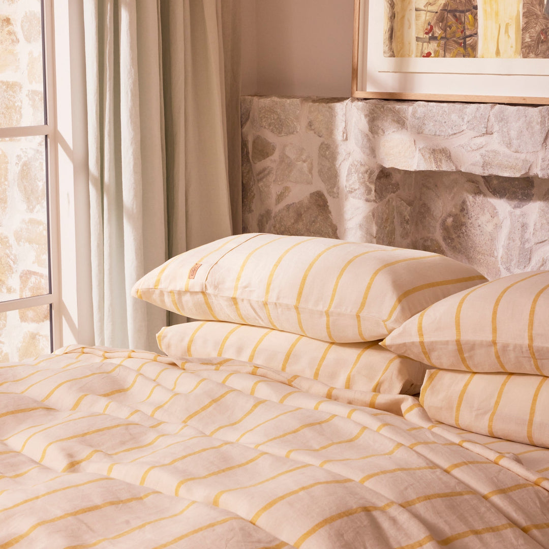 Kip & Co Popcorn Stripe Linen Pillowcases