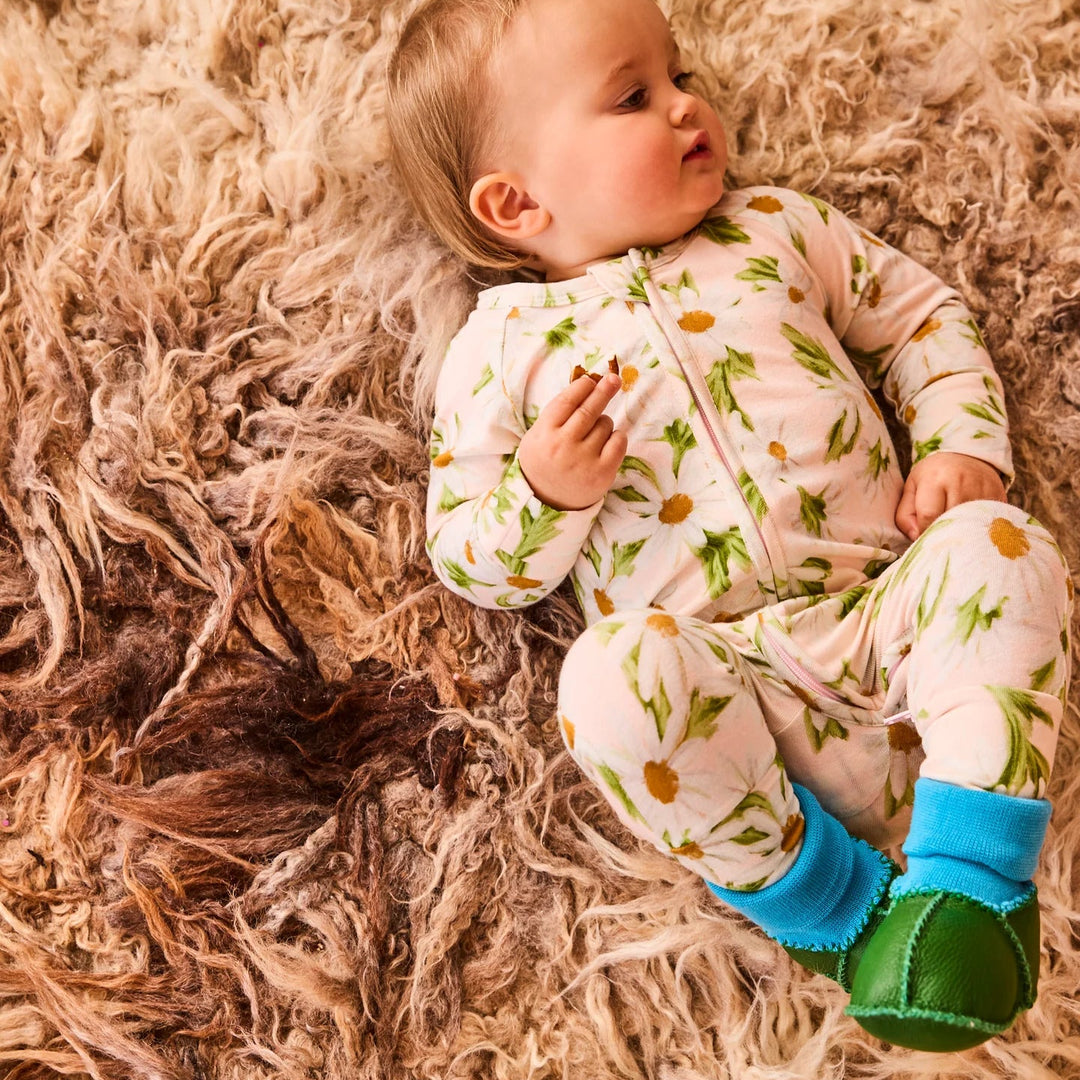 Kip & Co Green Baby Booties