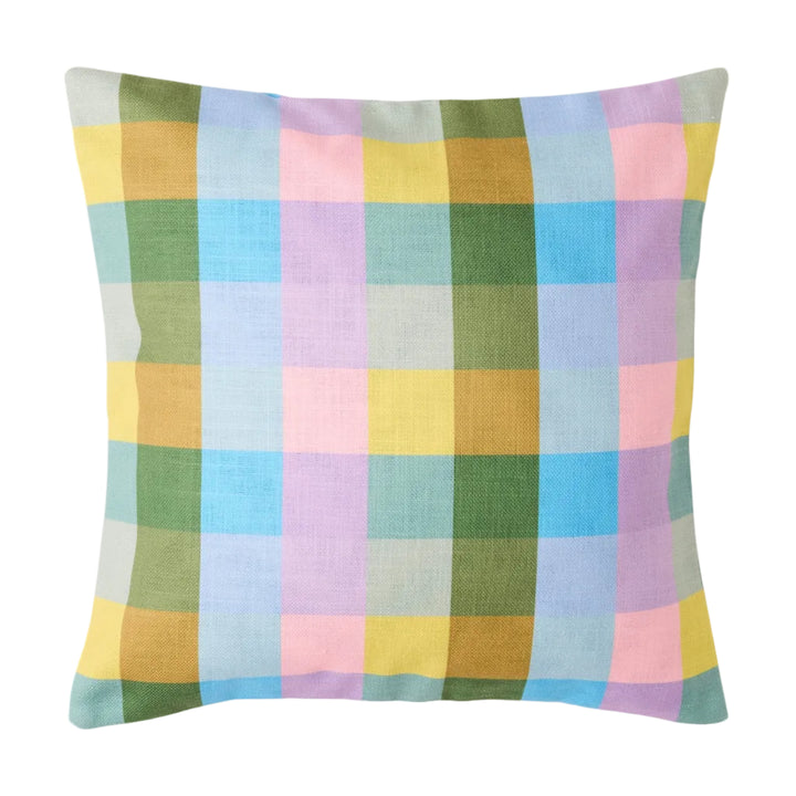 Kip & Co Sorbet Tartan Outdoor Cushion