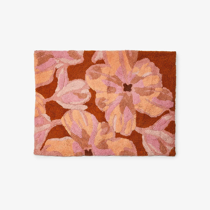 Bonnie & Neil Dutch Floral Pink Bath Mat