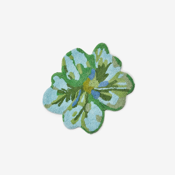 Bonnie & Neil Mini Tulip Blue Green Bath Mat
