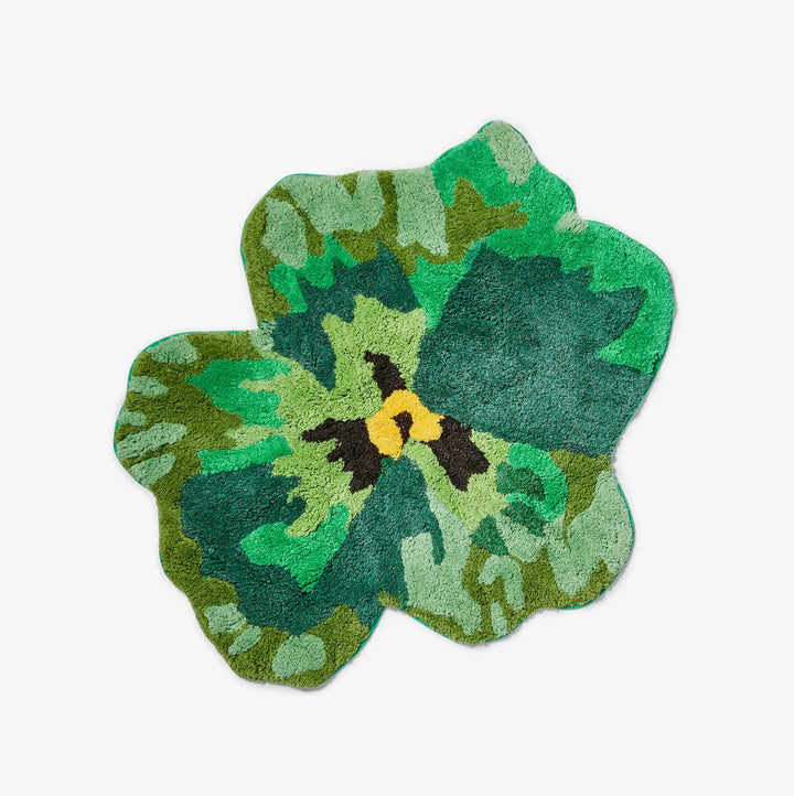 Bonnie & Neil Pansy Green Bath Mat