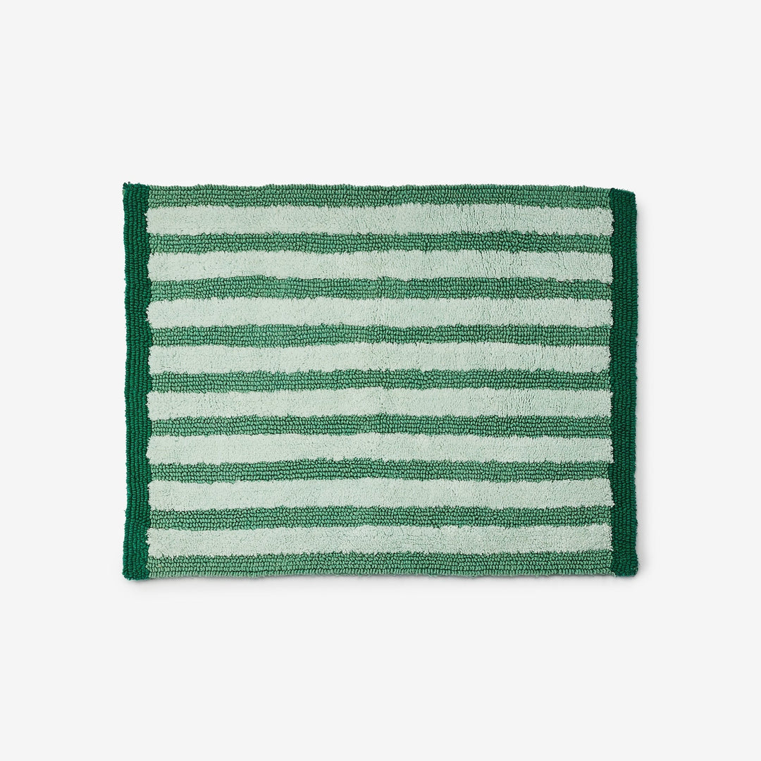 Bonnie & Neil Stripe Green Bath Mat