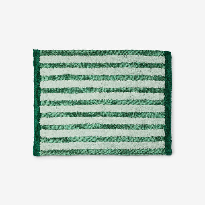 Bonnie & Neil Stripe Green Bath Mat