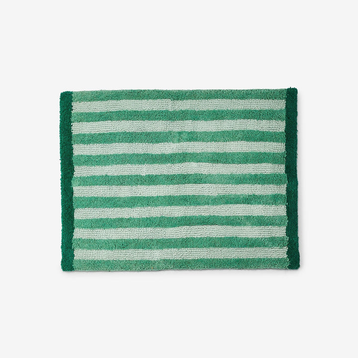 Bonnie & Neil Stripe Green Bath Mat
