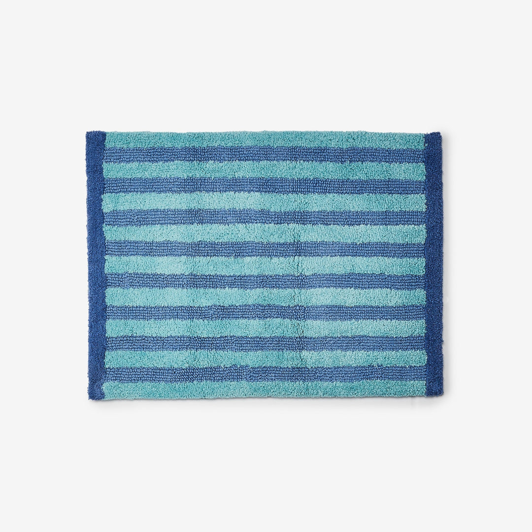 Bonnie & Neil Stripe Blue Bath Mat