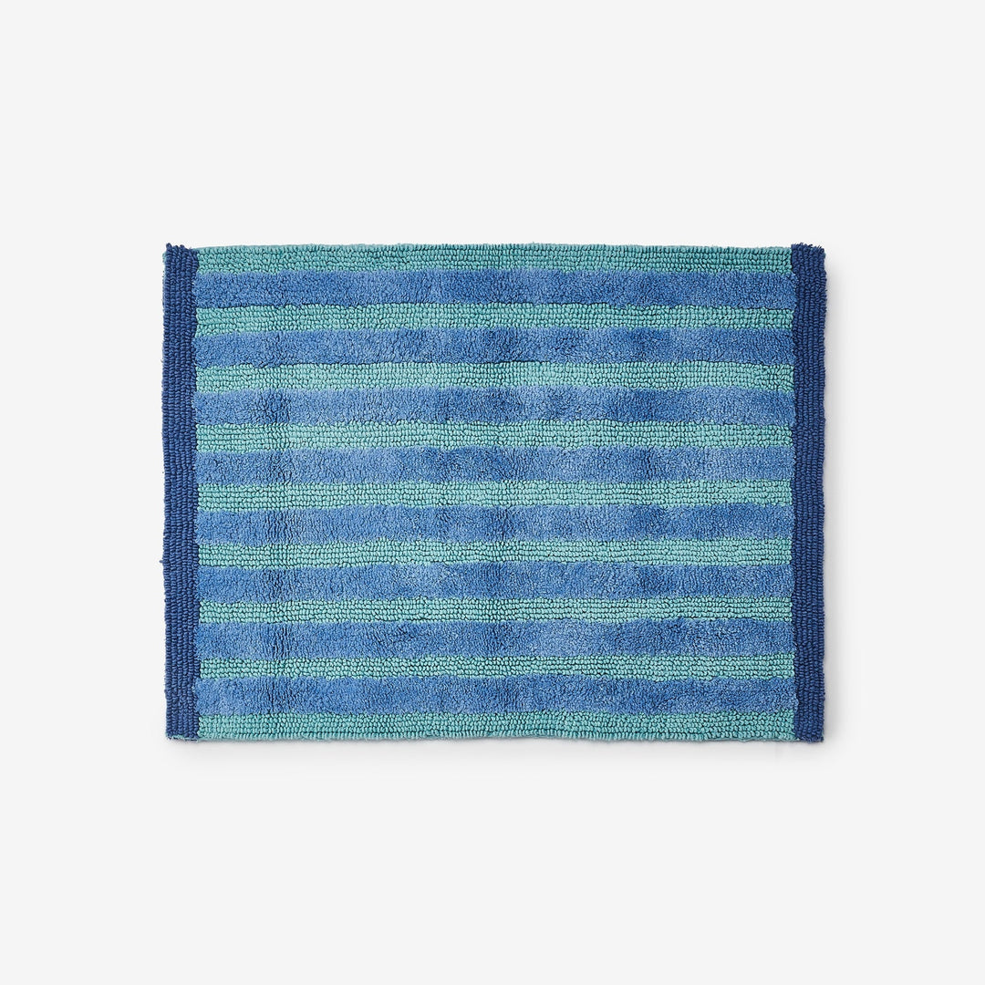 Bonnie & Neil Stripe Blue Bath Mat