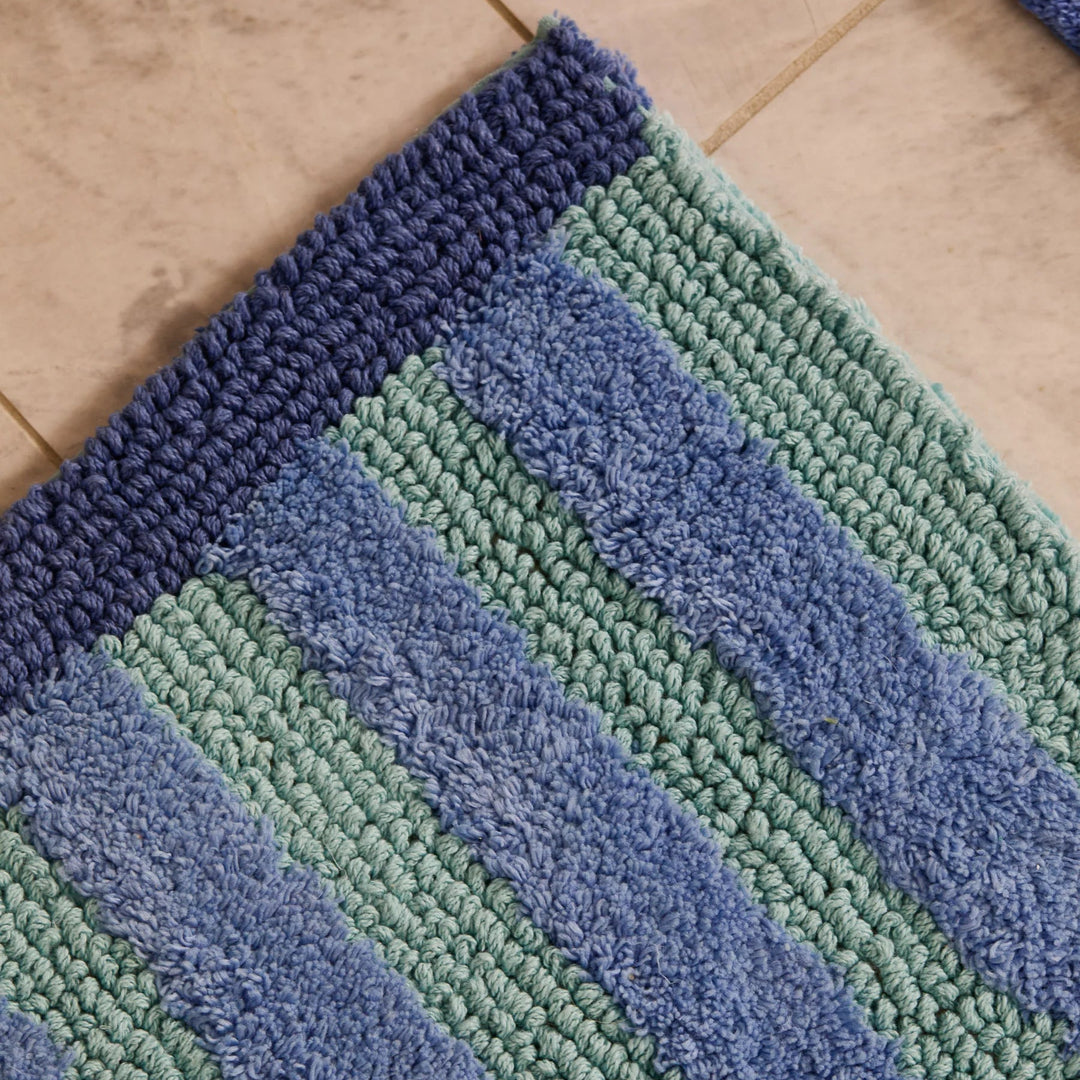 Bonnie & Neil Stripe Blue Bath Mat