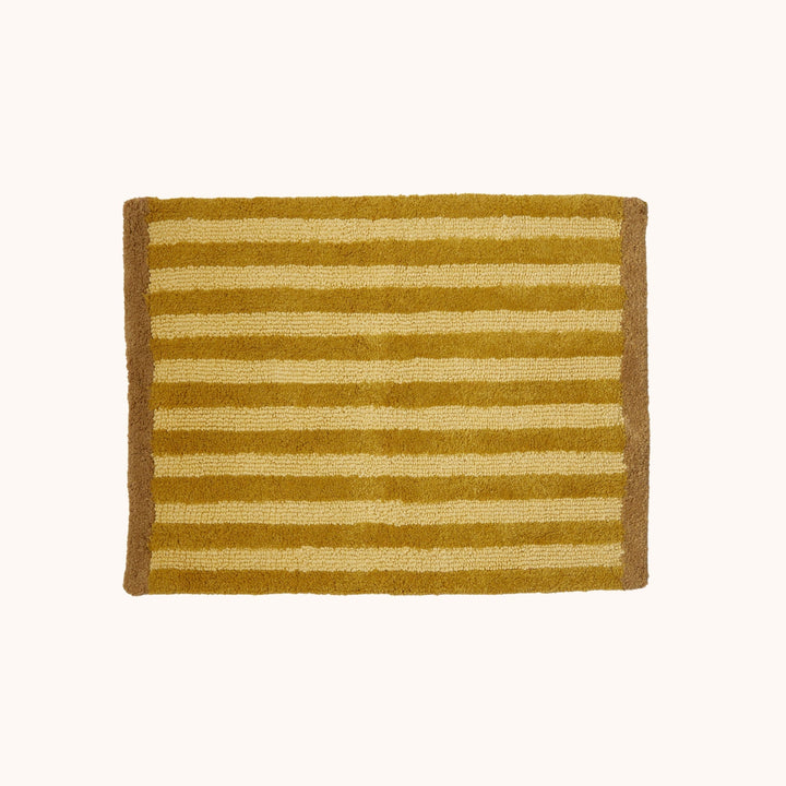 Bonnie & Neil Stripe Mustard Bath Mat