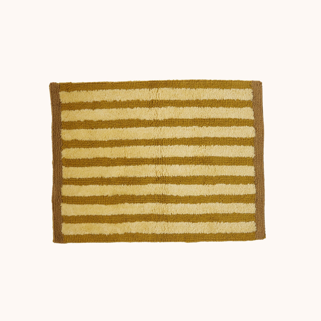 Bonnie & Neil Stripe Mustard Bath Mat