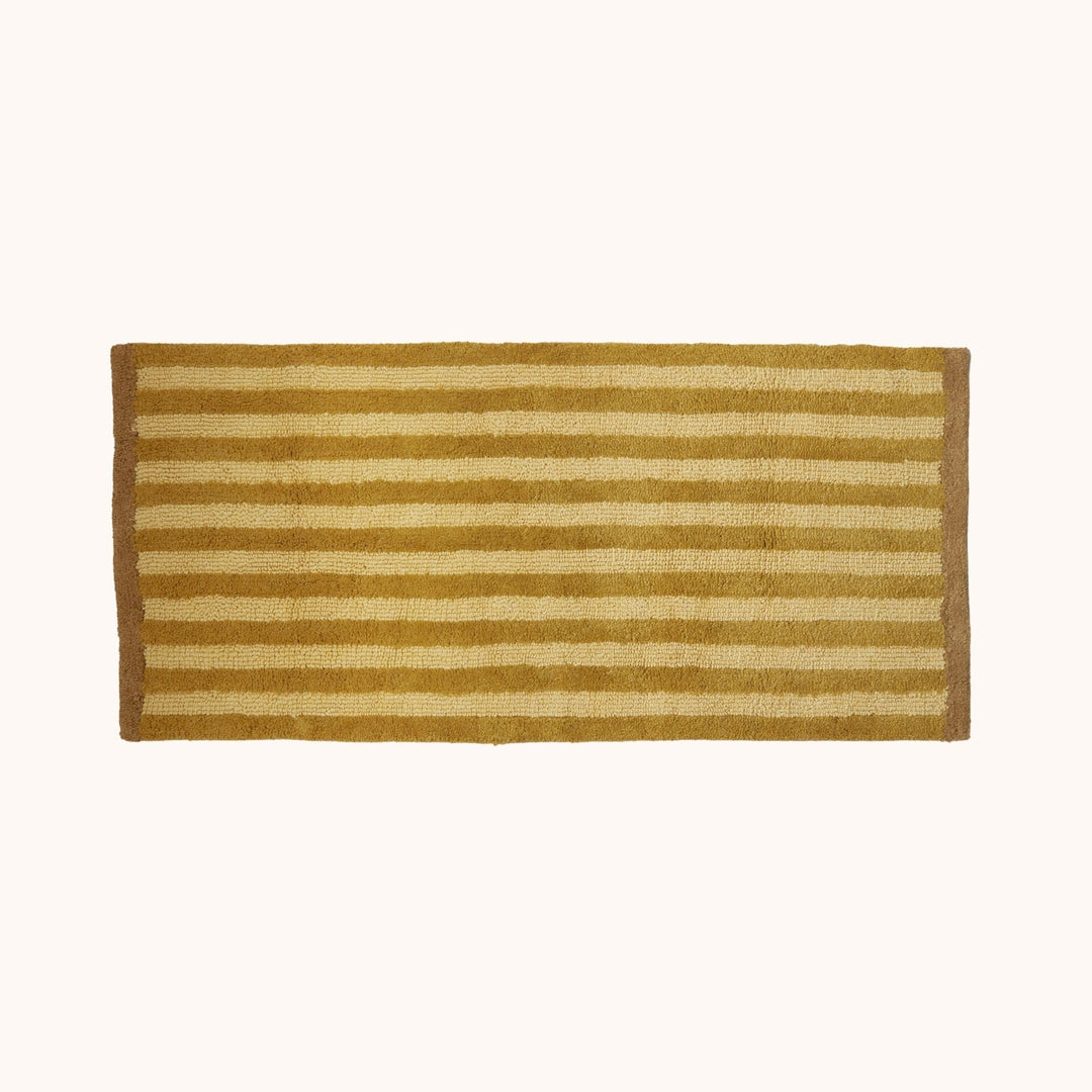 Bonnie & Neil Stripe Mustard Long Bath Mat