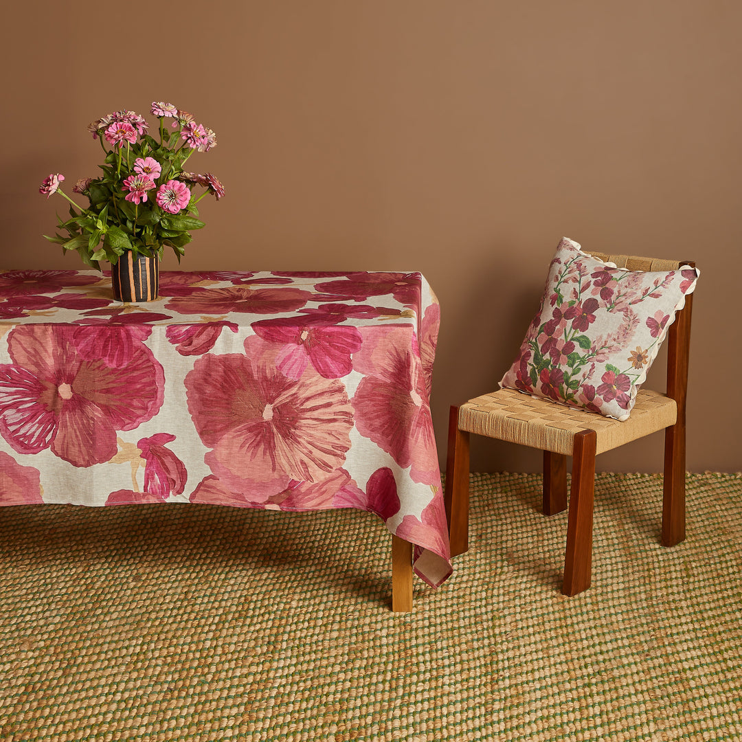 Bonnie & Neil Wild Pansy Pink Tablecloth