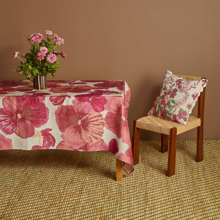 Bonnie & Neil Wild Pansy Pink Tablecloth