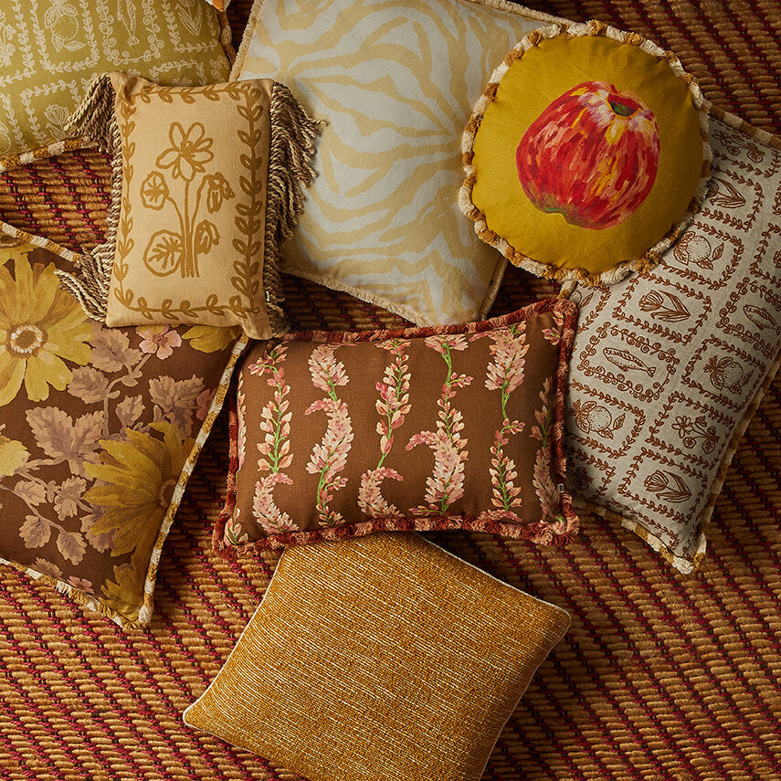 Bonnie & Neil Penny Brown Cushion 60x40cm
