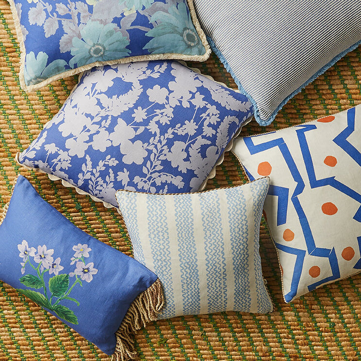 Bonnie & Neil Cottage Garden Blue Cushion 60x40cm