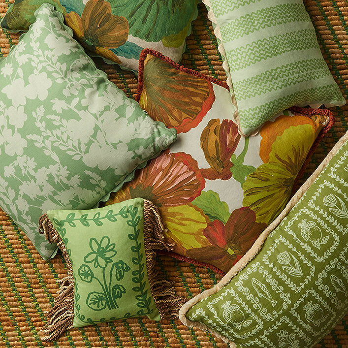 Bonnie & Neil Petra Sage Cushion 75x45cm