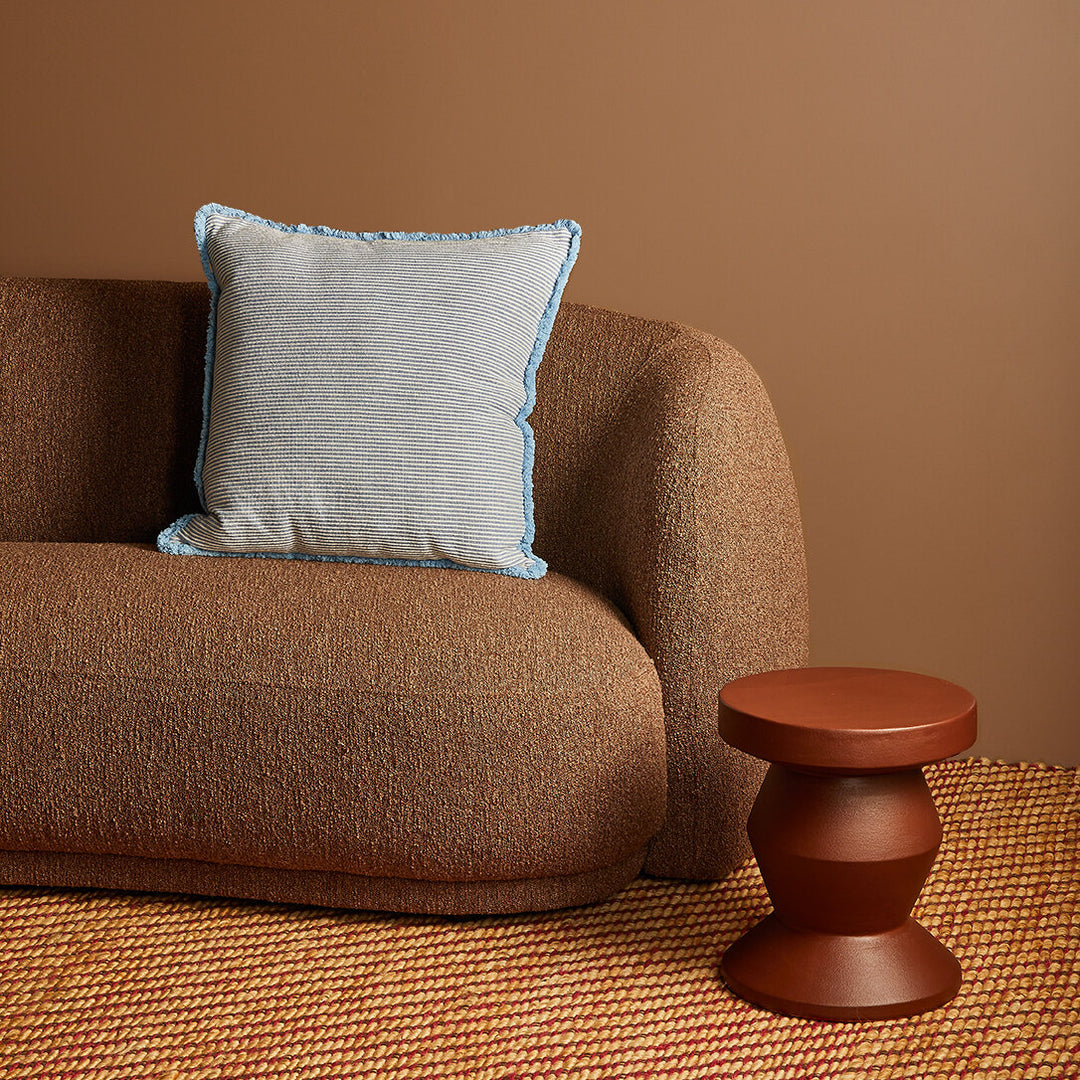 Bonnie & Neil Nile Blue Cotton Cushion 60cm