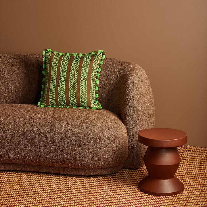 Bonnie & Neil Mini Waves Bright Brown Cushion 50cm