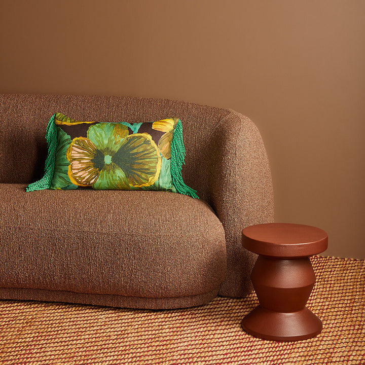 Bonnie & Neil Wild Pansy Emerald Cushion 60x40cm