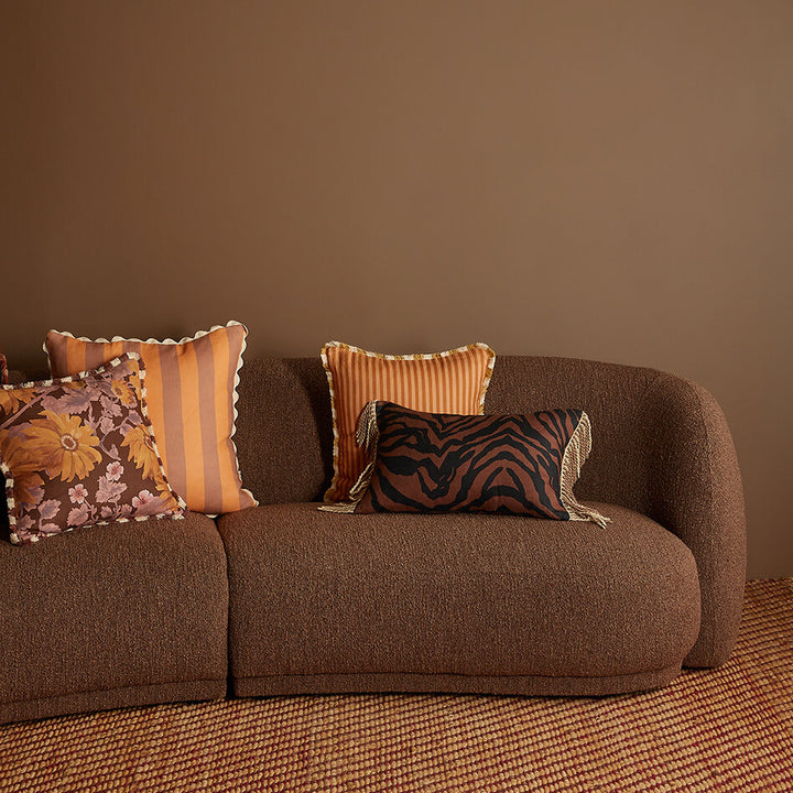 Bonnie & Neil Zebra Chocolate Cushion 60x40cm