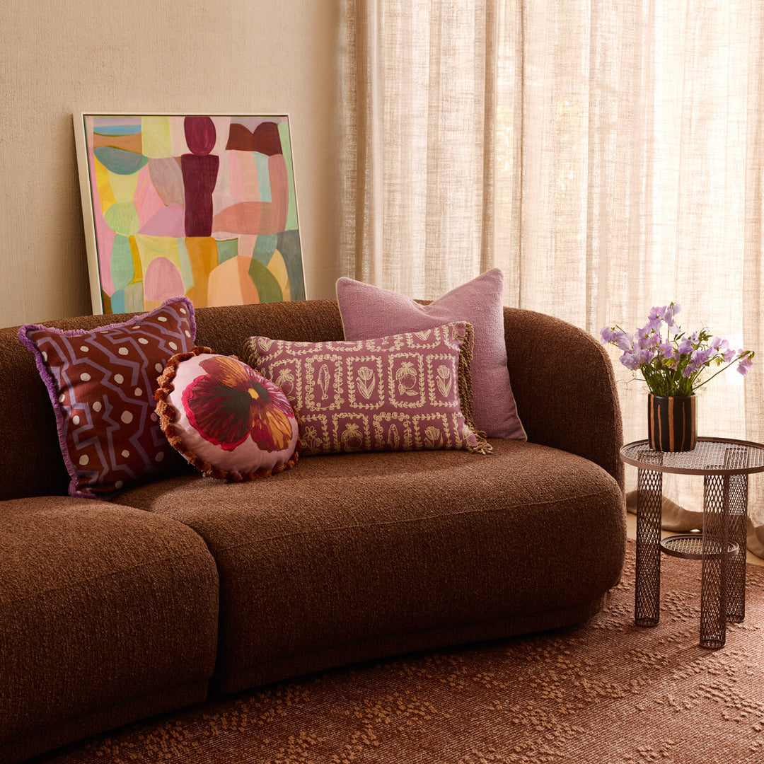 Bonnie & Neil Petra Lilac Cushion 60x40cm