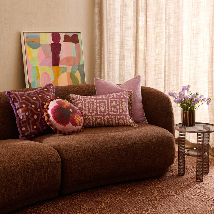 Bonnie & Neil Petra Lilac Cushion 60x40cm