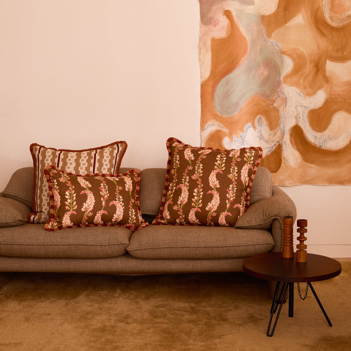 Bonnie & Neil Penny Brown Cushion 60x40cm