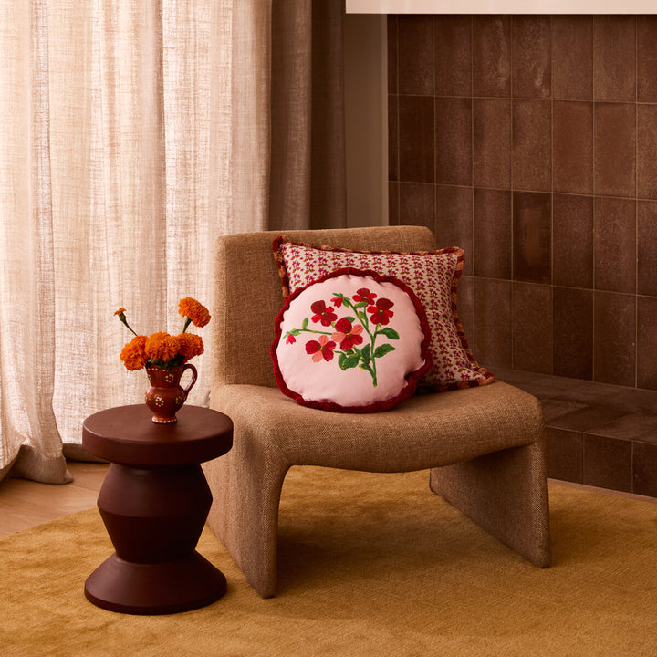 Bonnie & Neil Mini Viola Round Cushion