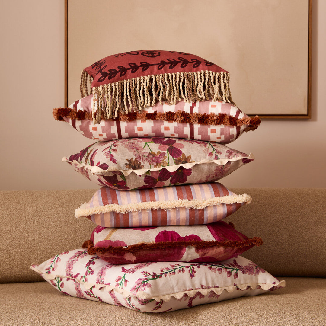 Bonnie & Neil Petra Coral Cushion 40x30cm