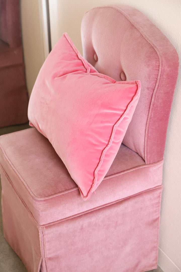 Hommey Velvet Lumbar Cushion - Bubblegum