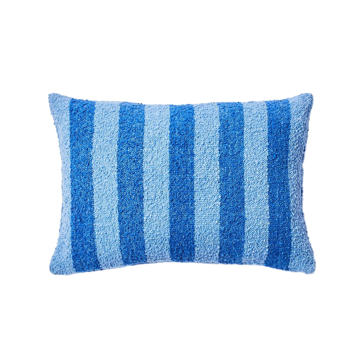 Bonnie & Neil Boucle Stripe Blue Cushion 60x40cm