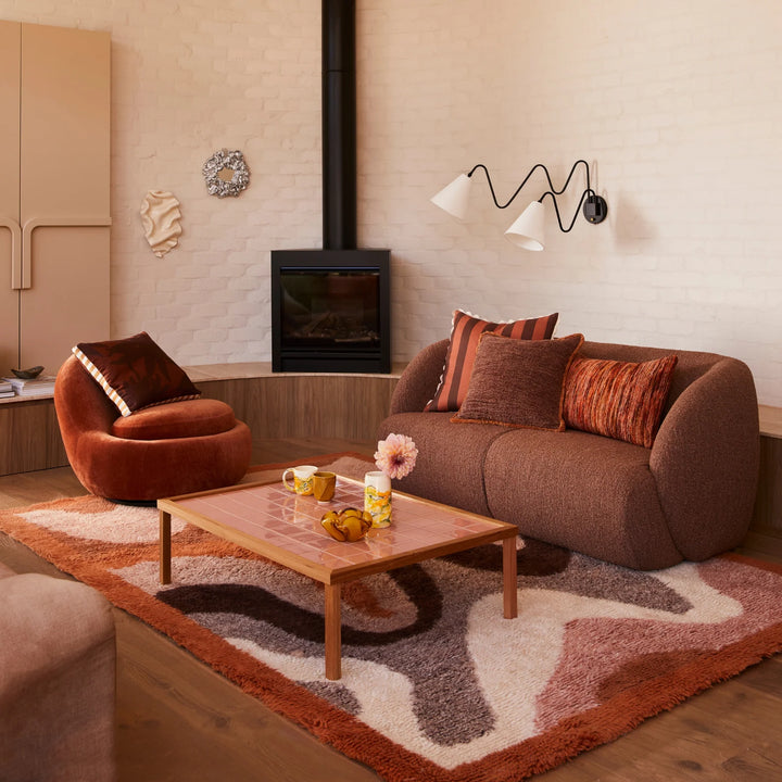 Bonnie & Neil Wool Marle Rust Cushion 40x60cm