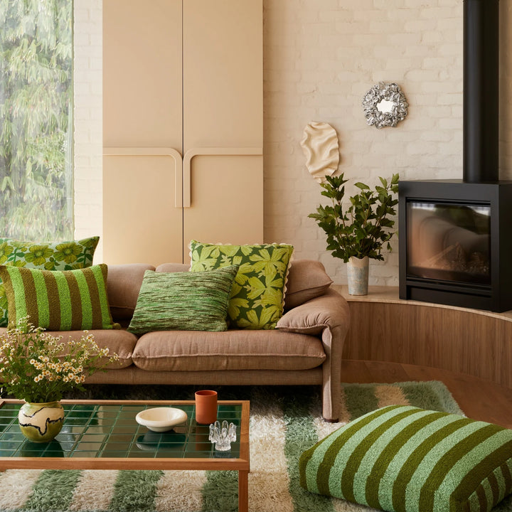 Bonnie & Neil Wool Marle Emerald Cushion 40x60cm