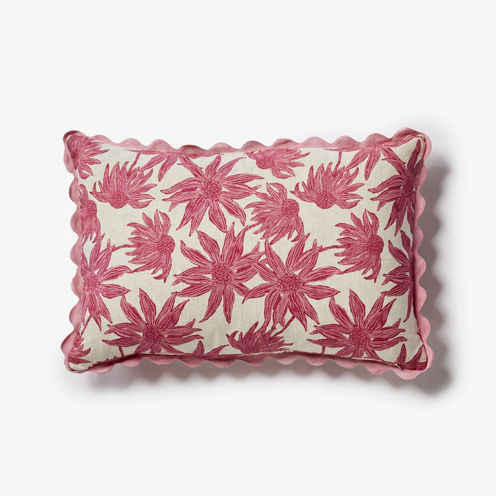 Bonnie & Neil Flannel Flower Pink Cushion 60x40cm