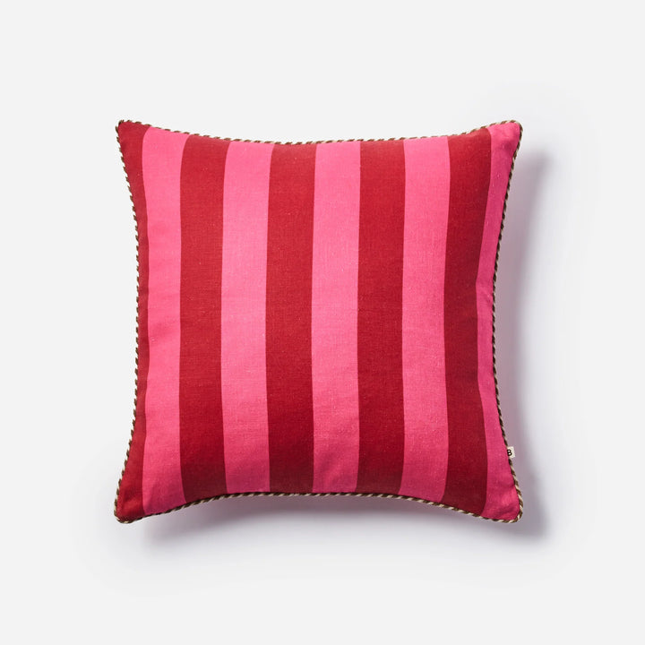 Bonnie & Neil Bold Stripe Raspberry Cushion 50cm