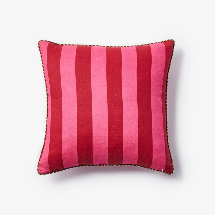Bonnie & Neil Bold Stripe Raspberry Cushion 50cm