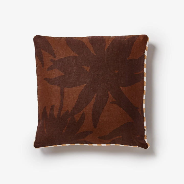 Bonnie & Neil Fleur Chocolate Cushion 50cm