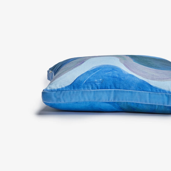 Bonnie & Neil Fonda Blue Linen Cushion 50cm