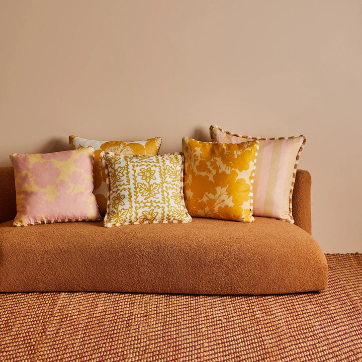 Bonnie & Neil Geranium Sunny Linen Cushion 50cm