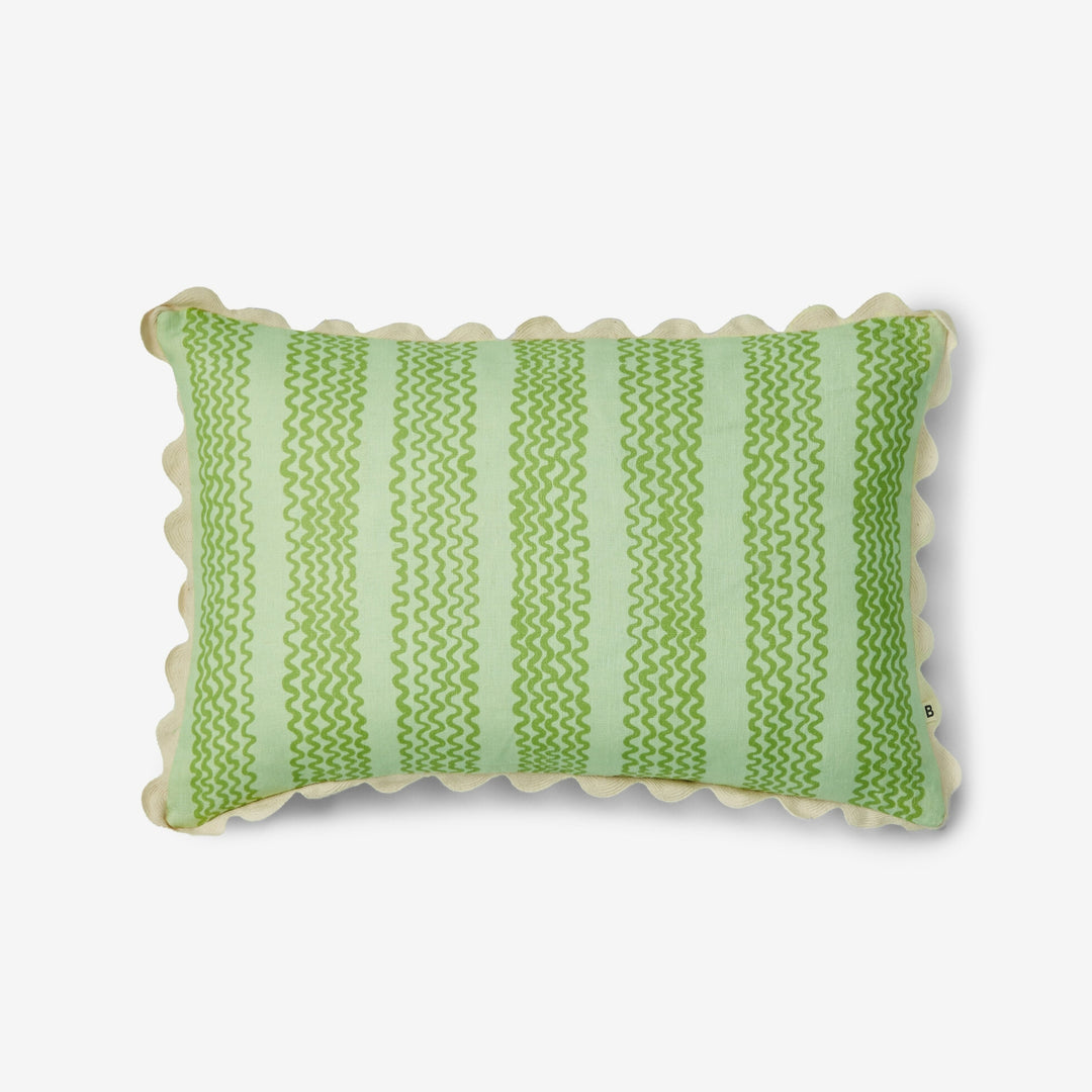 Bonnie & Neil Mini Waves Mint Cushion 60x40cm