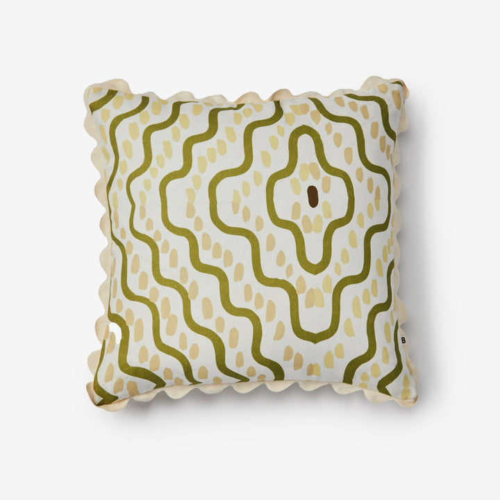 Bonnie & Neil Rushes Olive Cushion 50cm