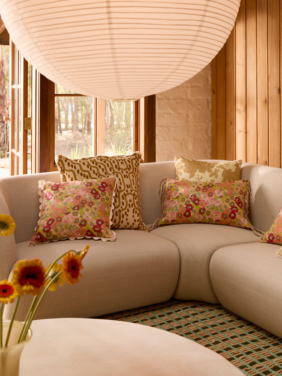 Bonnie & Neil Primrose Sunset Cushion 60x40cm