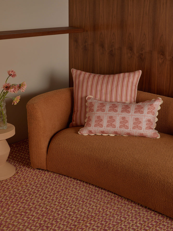 Bonnie & Neil Garden Stripe Pink Cushion 60cm