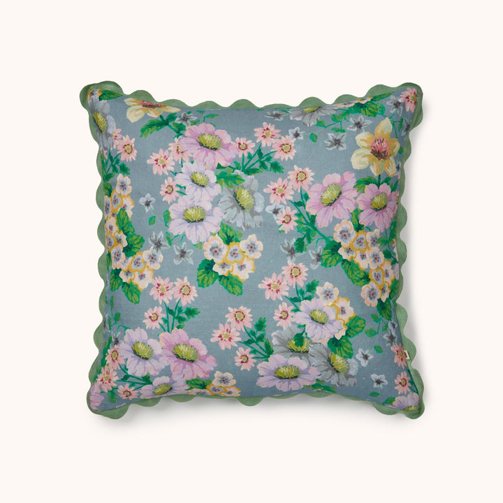 Bonnie & Neil Buttercup Blue Cushion 50cm