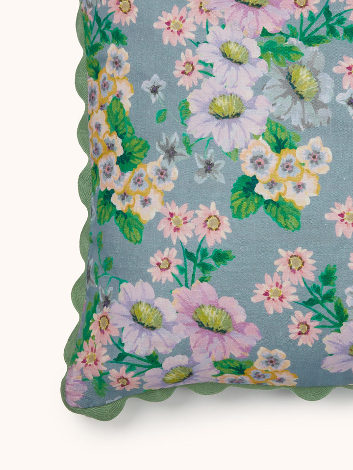 Bonnie & Neil Buttercup Blue Cushion 50cm