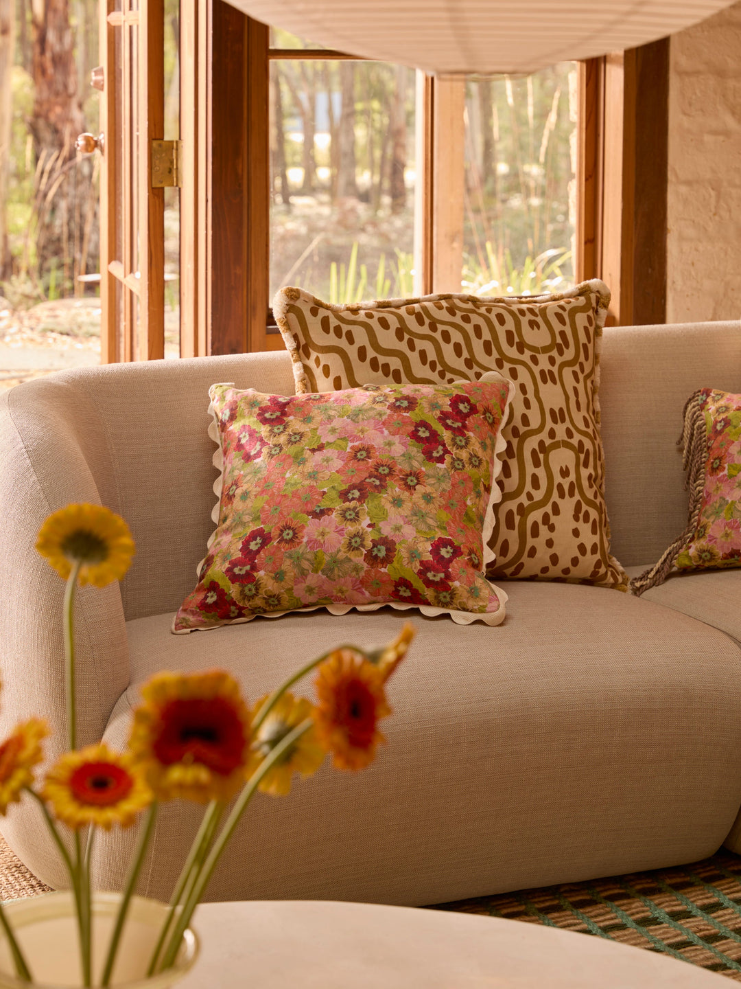 Bonnie & Neil Primrose Sunset Cushion 50cm
