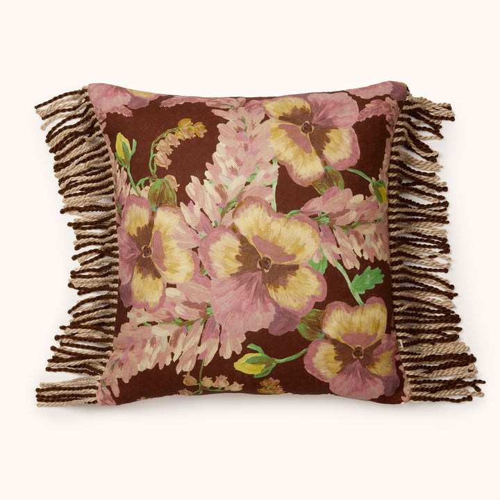 Bonnie & Neil Mountain Floral Cocoa Cushion 50cm