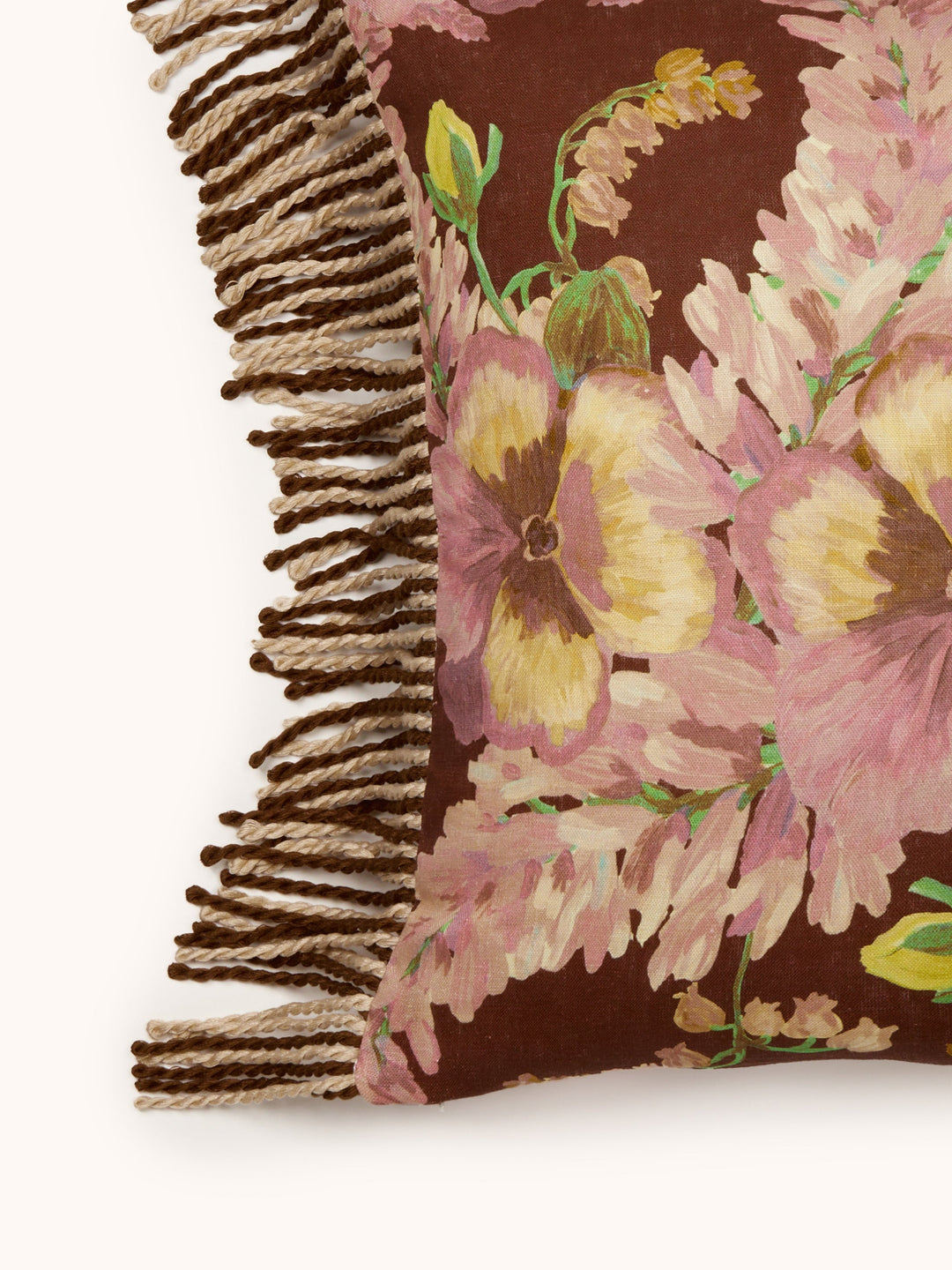 Bonnie & Neil Mountain Floral Cocoa Cushion 50cm